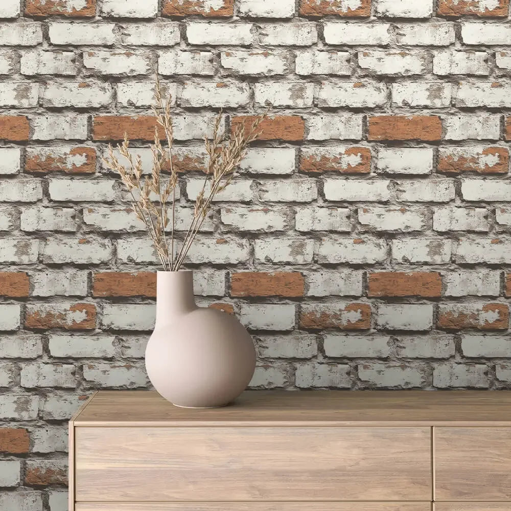 Factory Loft Whitewashed Brick