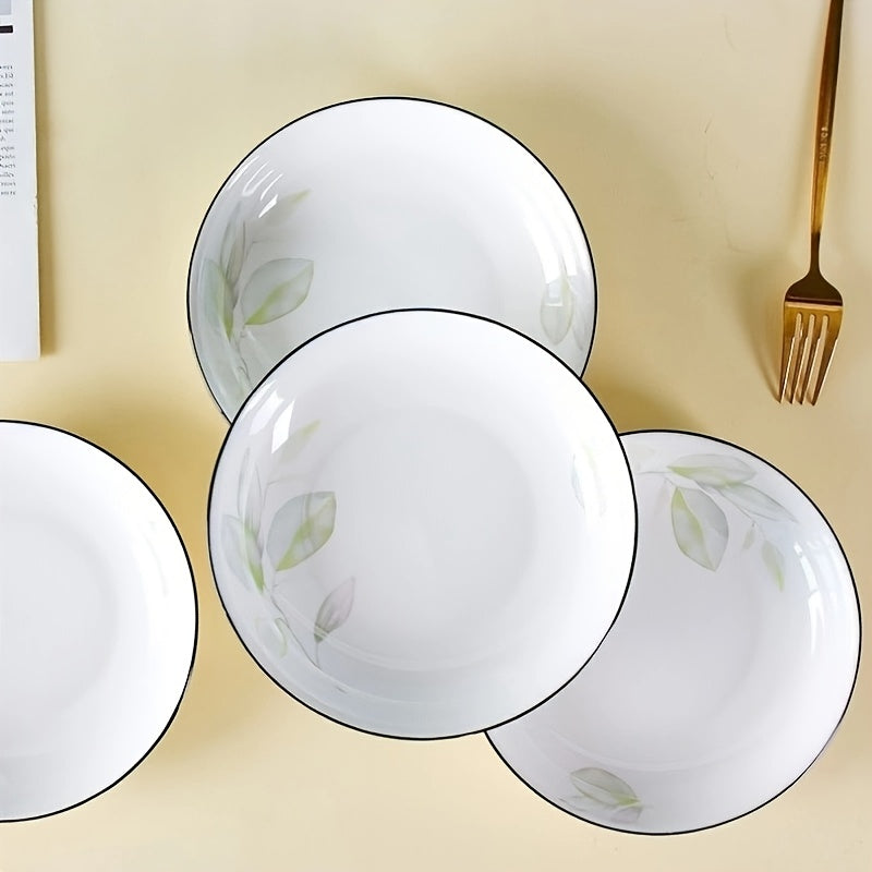 Chic Floral Ceramic Plate  Durable Elegant AllSeason Dinnerware