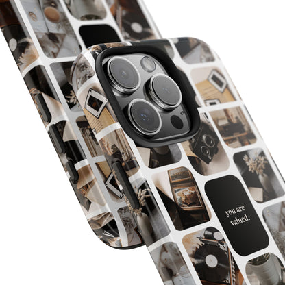 Retro Collage Phone Case - You Are Valued, Durable Protection for Your Device, Thoughtful Gift for Friends & Family, Perfect for Any [...]