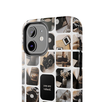 Retro Collage Phone Case - You Are Valued, Durable Protection for Your Device, Thoughtful Gift for Friends & Family, Perfect for Any [...]