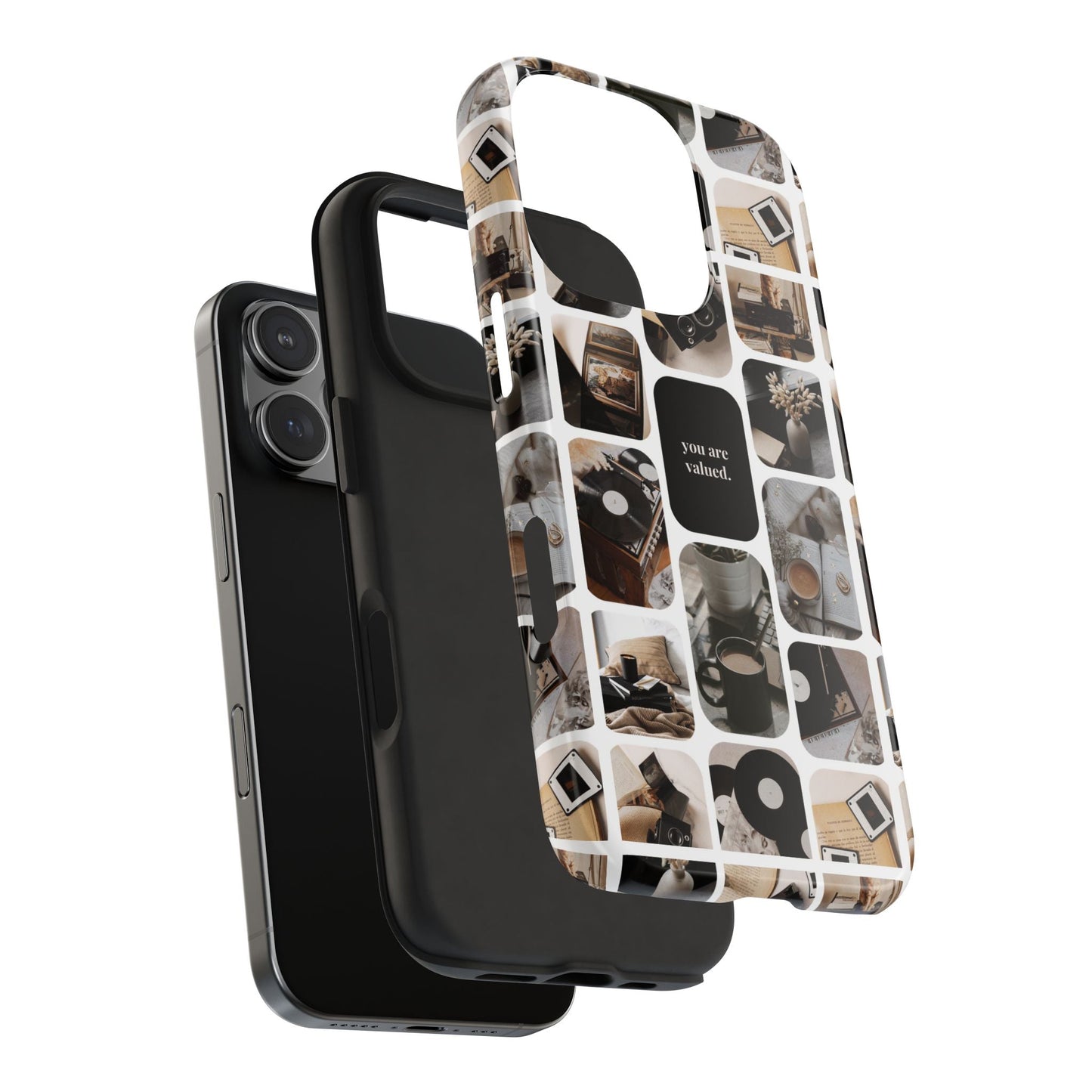 Retro Collage Phone Case - You Are Valued, Durable Protection for Your Device, Thoughtful Gift for Friends & Family, Perfect for Any [...]