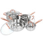 Gibson Home Bransonville 8 Piece Stainless Steel Cookware Set in