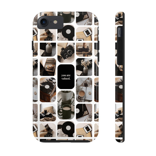 Retro Collage Phone Case - You Are Valued, Durable Protection for Your Device, Thoughtful Gift for Friends & Family, Perfect for Any [...]