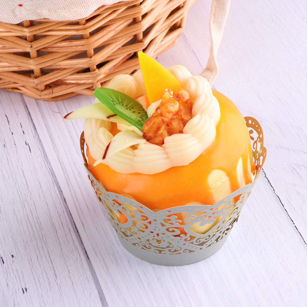 12PCS/Pack Heart Hollow Cupcake Wrappers Cake
