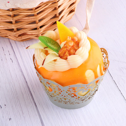 12PCS/Pack Heart Hollow Cupcake Wrappers Cake