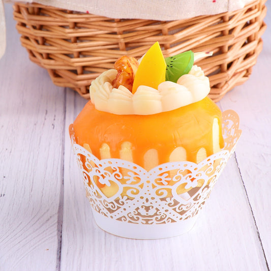 12PCS/Pack Heart Hollow Cupcake Wrappers Cake