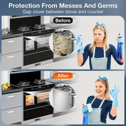 Silicone Gap Sealing Strip for Kitchen Stove and Counter Protection – Anti-Oil and Spill Proof