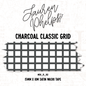 Charcoal Classic Grid 15mm washi