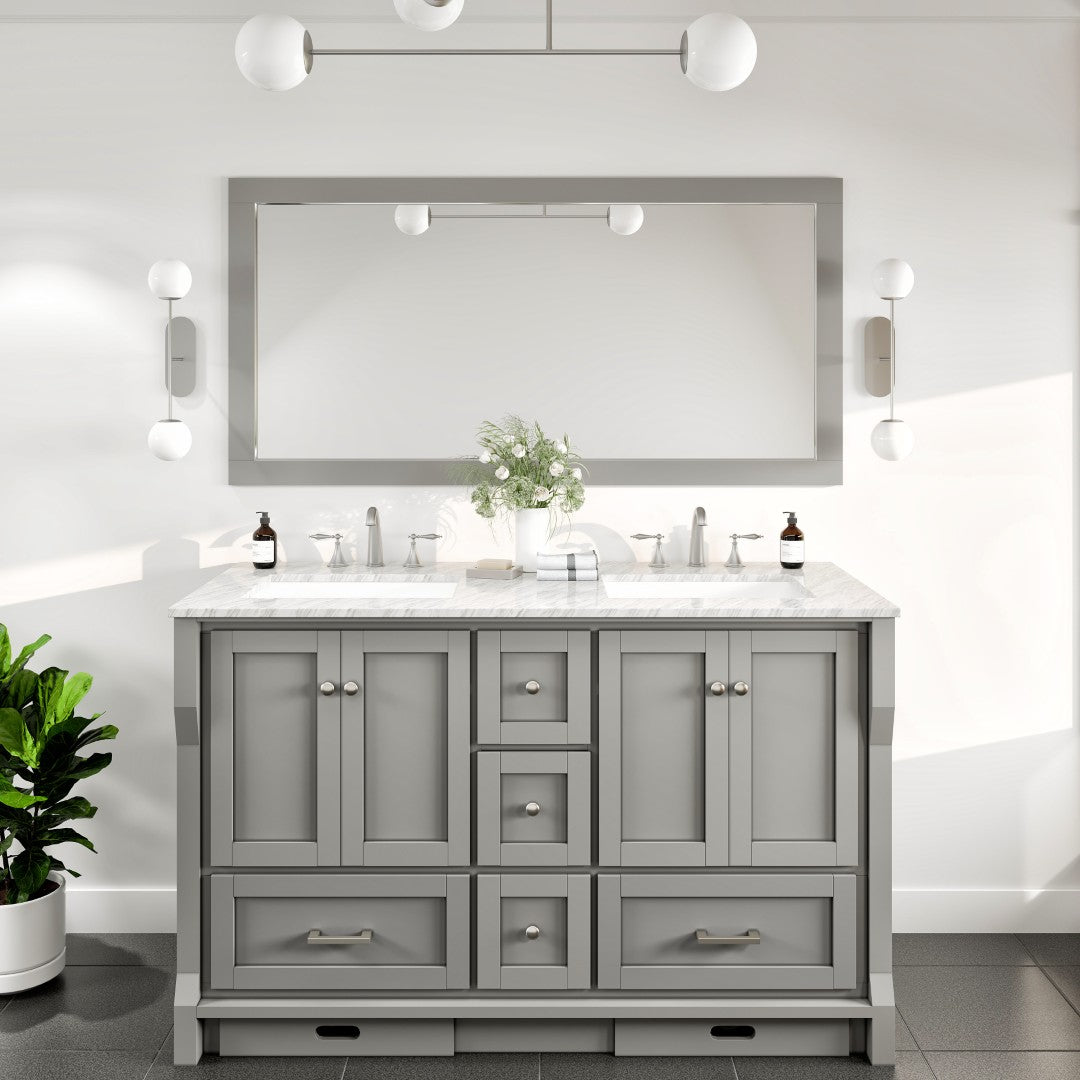 Eviva Aberdeen 72" x 30" Rectangular White Wooden Framed Mirror