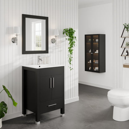 Eviva Aberdeen 72" x 30" Rectangular White Wooden Framed Mirror