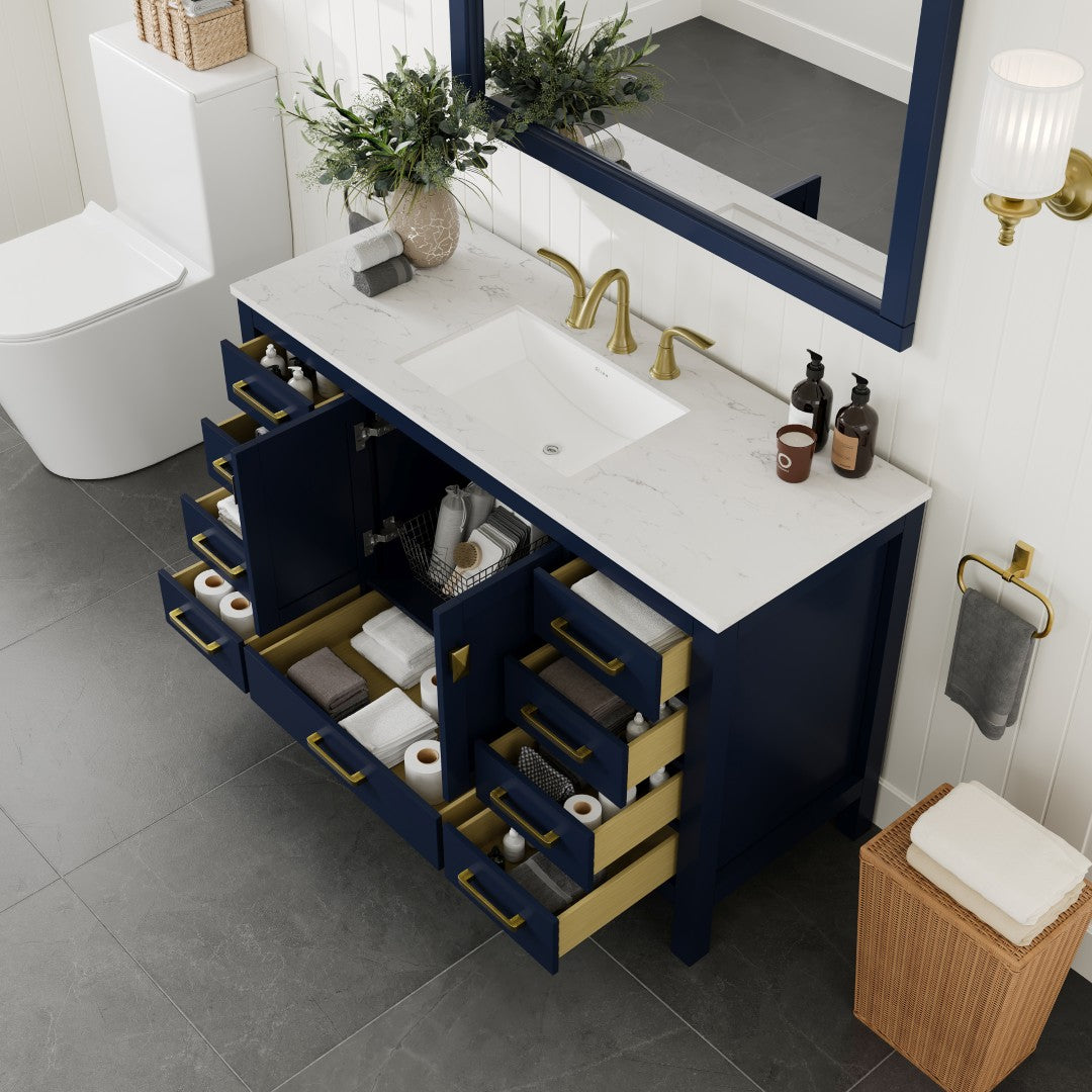 Eviva Aberdeen Bath Vanity with Counter Top and Undermount Porcelain Sink (24"-96")
