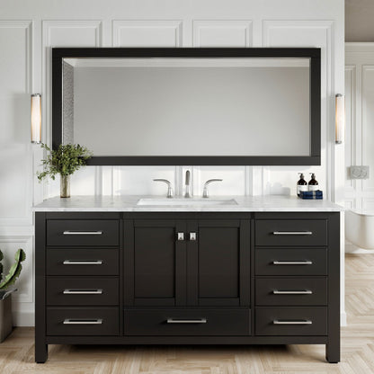 Eviva Aberdeen 72" x 30" Rectangular White Wooden Framed Mirror