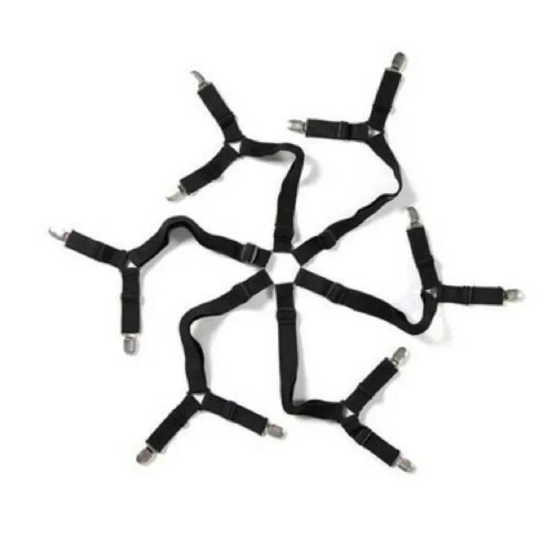 Non-Slip Bed Sheet Grippers With 12 Adjustable Elastic Clips for Mattress