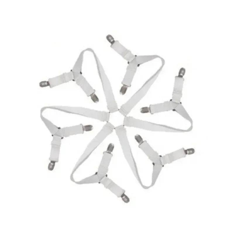 Non-Slip Bed Sheet Grippers With 12 Adjustable Elastic Clips for Mattress