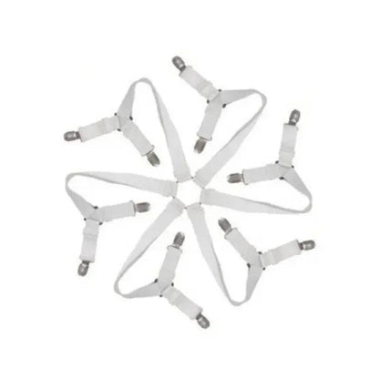 Non-Slip Bed Sheet Grippers With 12 Adjustable Elastic Clips for Mattress