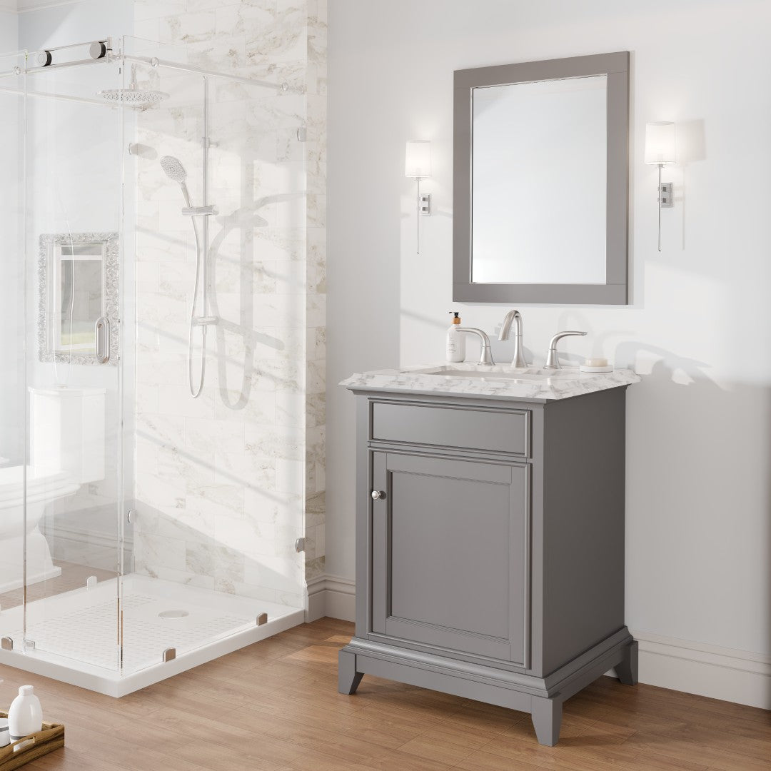 Eviva Aberdeen 72" x 30" Rectangular White Wooden Framed Mirror