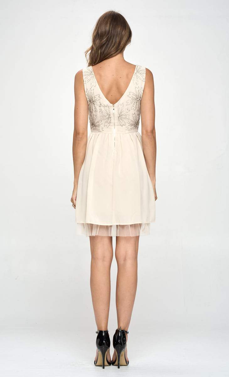 Embellished A-Line Dress – Delicate Floral Design | Apparel | Kitchen + Metal