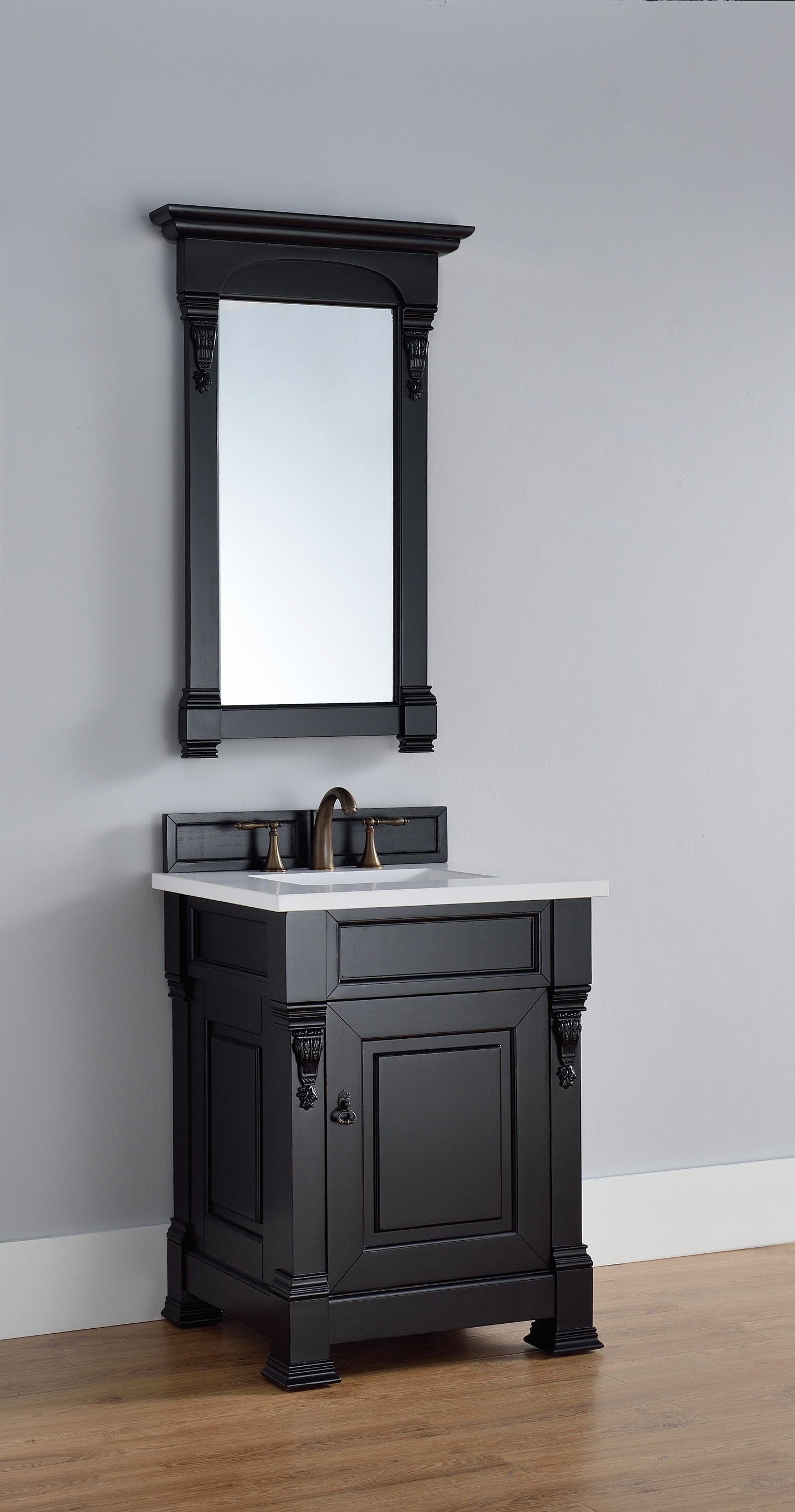 Brookfield 26" Single Vanity Cabinet, Antique Black