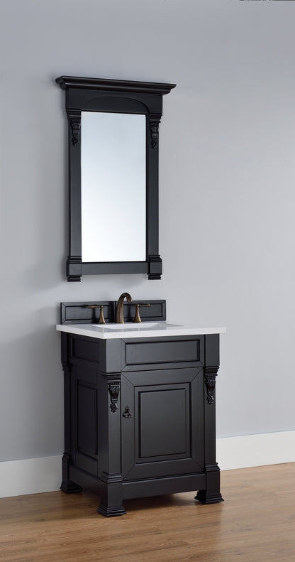 Brookfield 26" Single Vanity Cabinet, Antique Black