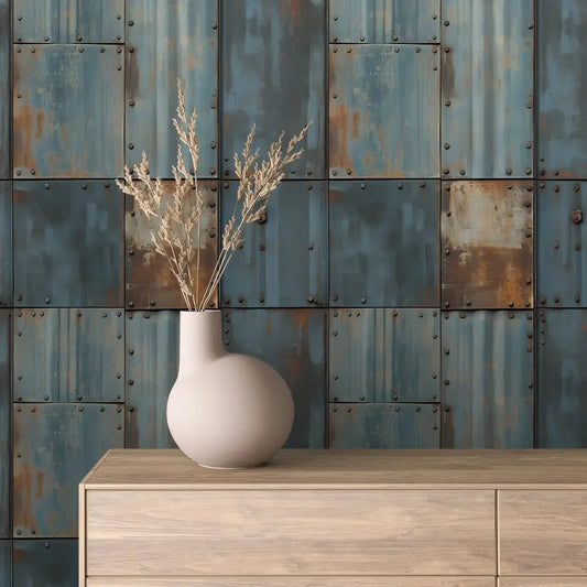 Weathered Industrial Steel Panels