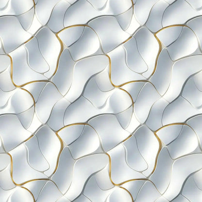 Flowing Marble with Golden Veins