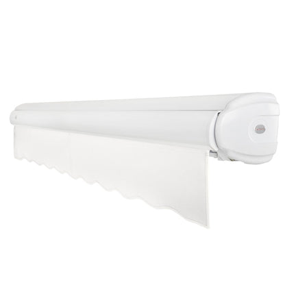 [12x10FT] Awntech Key West Premium Electric Outdoor Motorized Retractable Awning [FCL12/FCR12-SBY] (SAK78214)