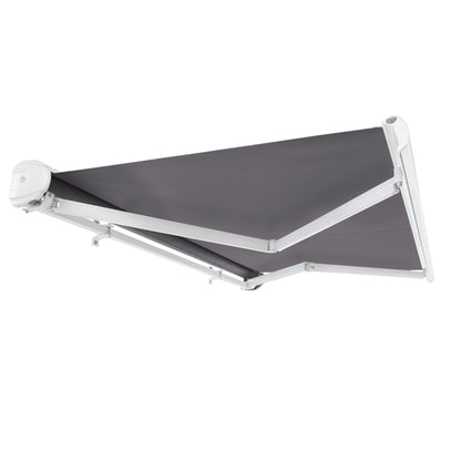 [12x10FT] Awntech Key West Premium Manual Outdoor Retractable Awning [FCM12-SBY] (SAK35497)