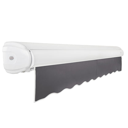 [12x10FT] Awntech Key West Premium Manual Outdoor Retractable Awning [FCM12-SBY] (SAK35497)