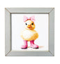 12" x 12" Pink Bow Duck Wall Art