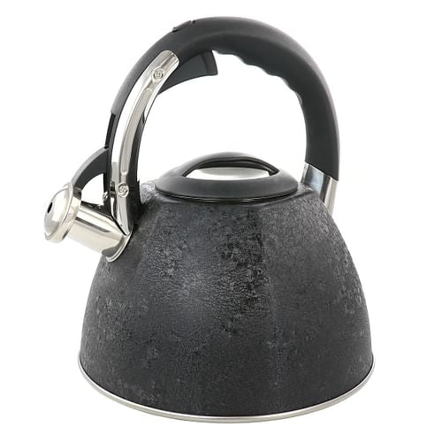Mr. Coffee 3 Quart Stainless Steel Whistling Tea Kettle with Stay Cool
