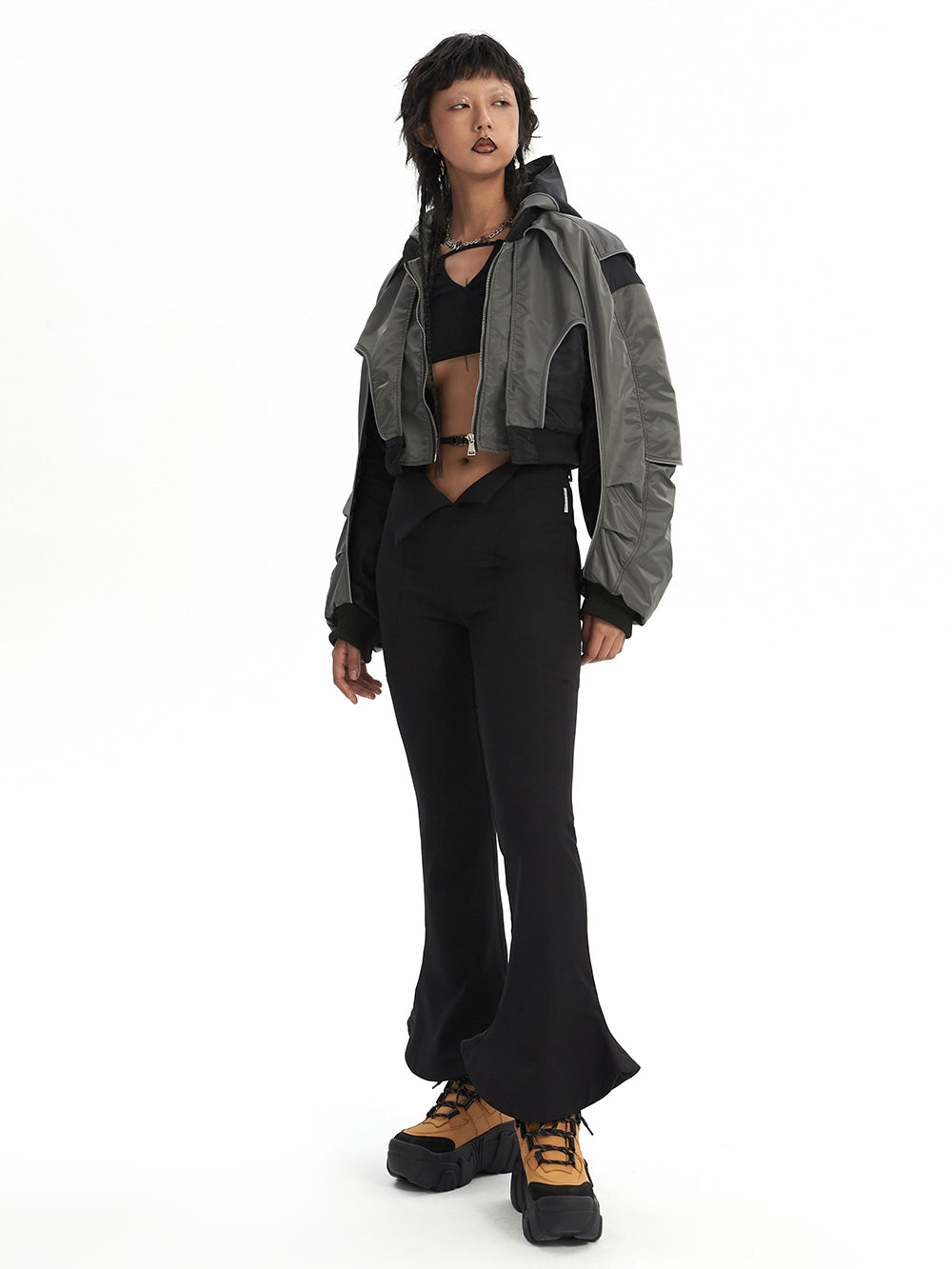 MA-1 Bomber Jacket Reflective Splicing Jacket
