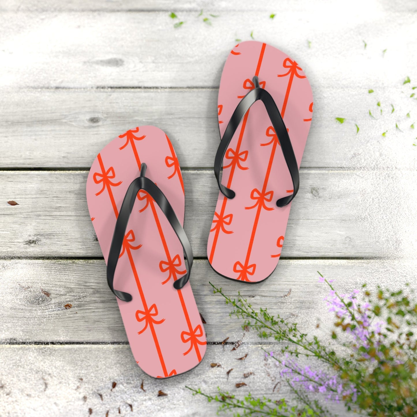 Customizable: Chic Bow Flip Flops, Stylish Summer Sandals, Women's Beach Footwear, Cute Vacation Slippers, Trendy Pool Shoes