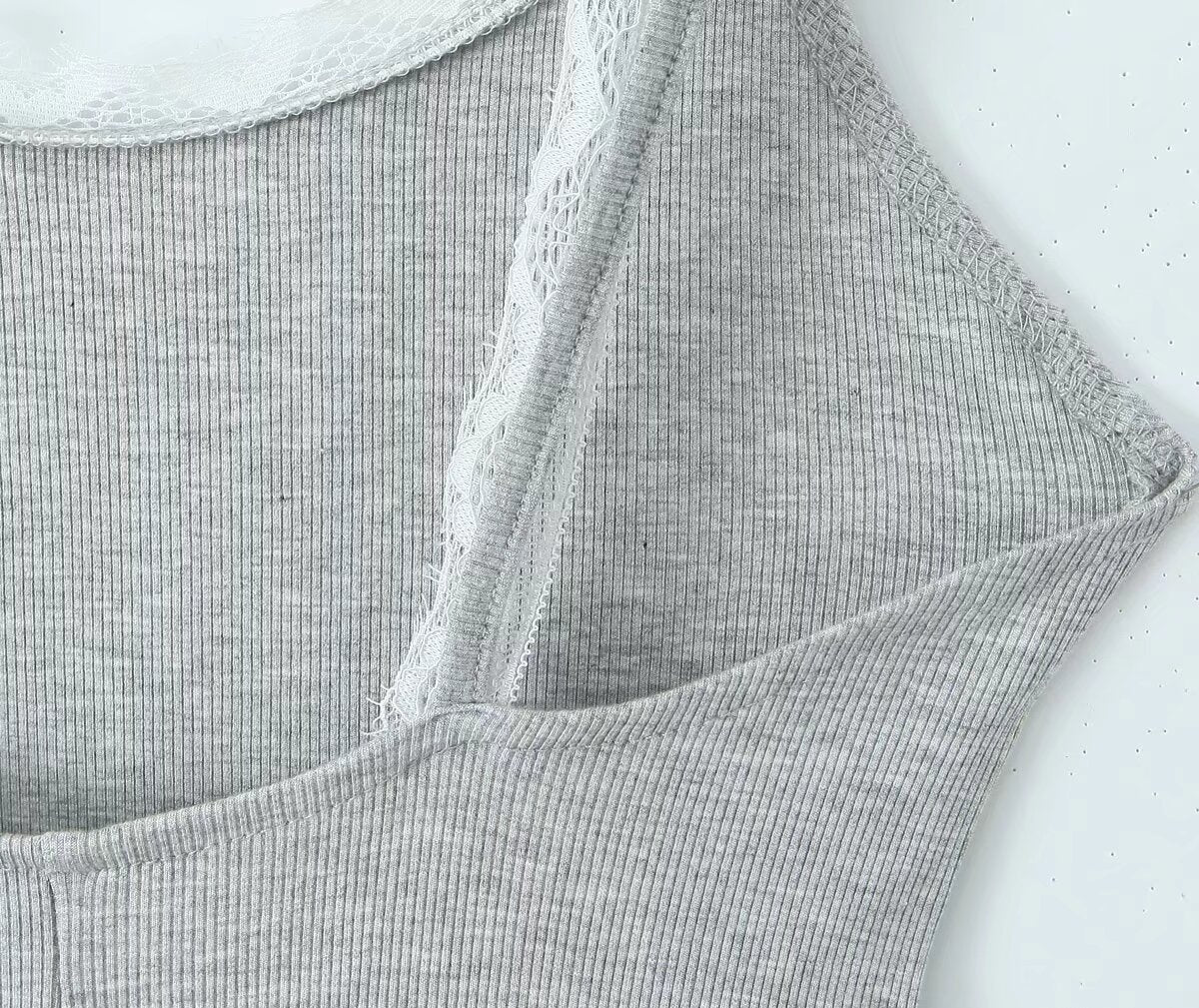 Summer Sexy Contrast Color Lace Splicing Sling Jumpsuit Backless Slim Fit Base Shorts Women