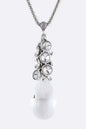 Fringe Crystals & Teardrop Pendant Necklace Set
