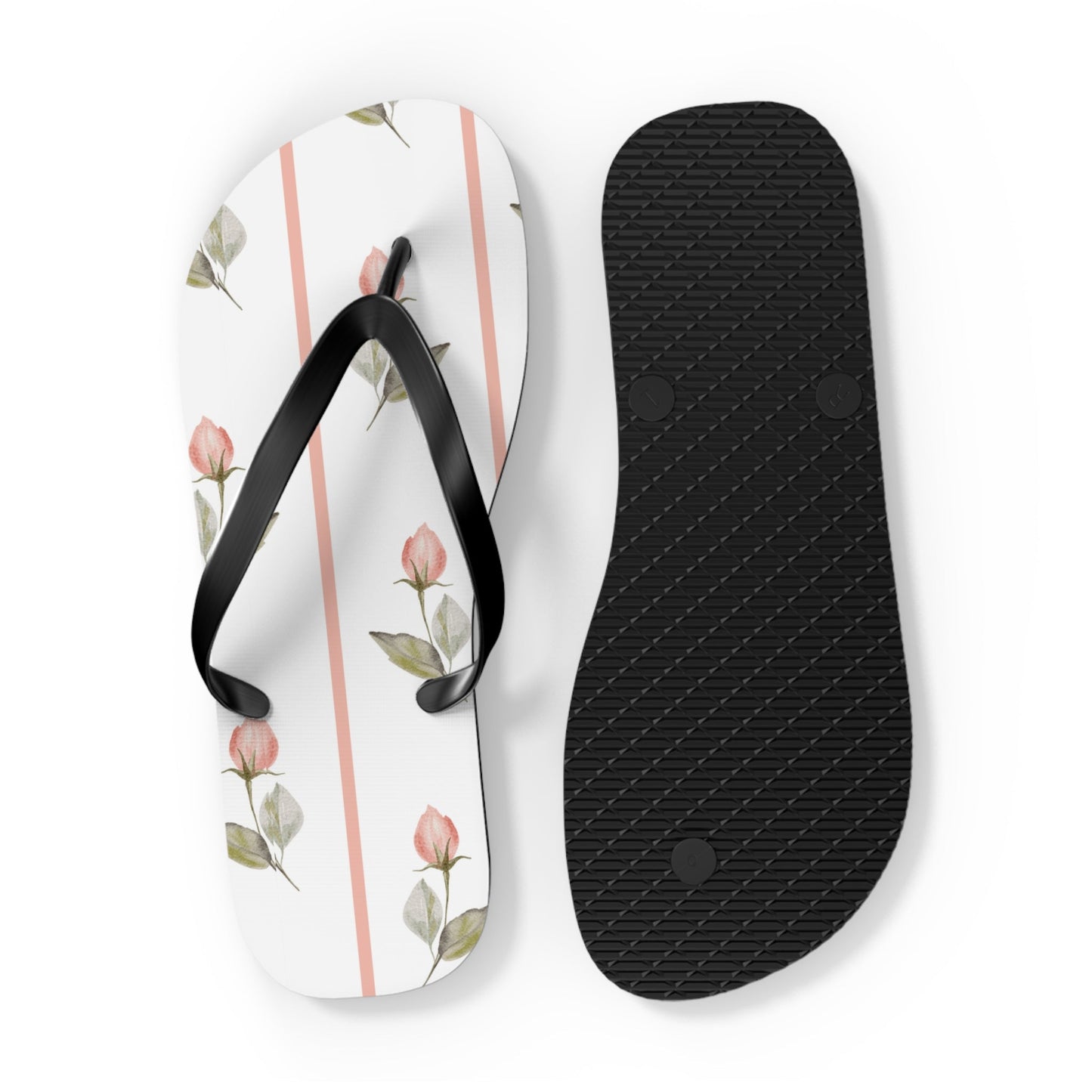 Customizable: Floral Flip Flops - Summer Footwear, Beach Sandals, Vacation Essentials, Gift for Her
