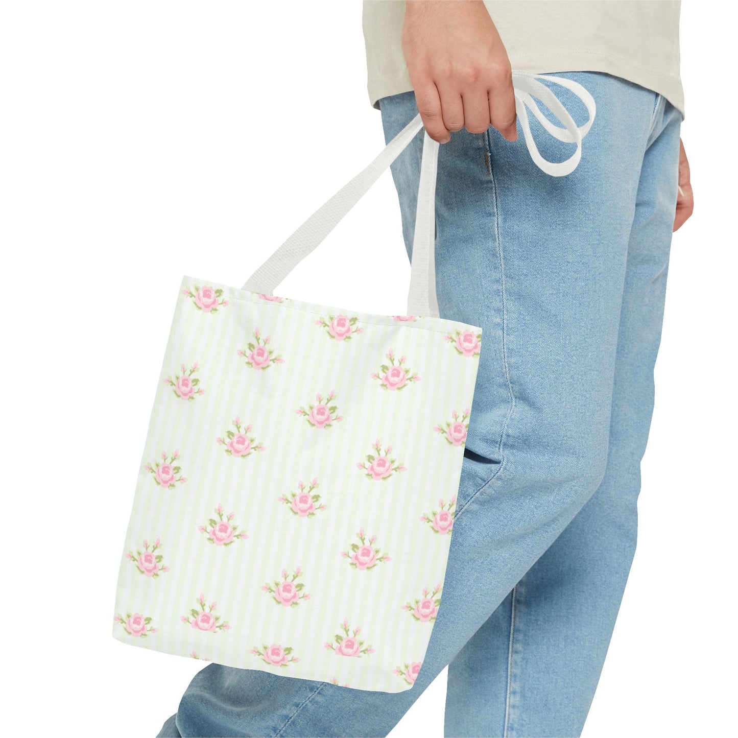 Customizable: Floral Pattern Tote Bag | Stylish Shopping Bag, Eco-Friendly Tote, Gift for Her, Beach Bag, Everyday Carryall