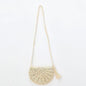 Crossbody Bag Women Handmade Straw Bag Shoulder Tassel Crochet Woven Bag Vacation Beach Bag