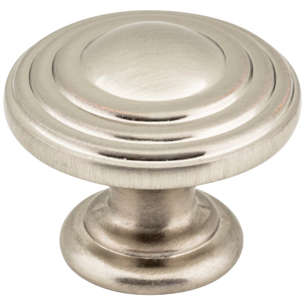 1-1/4" Diameter Satin Nickel Stacked Bremen 2 Cabinet Knob