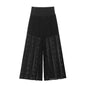 Transparent Low Waist Loose Show Seaside Vacation Sexy Imitation Lace Wide Leg Pants