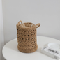 Fresh Straw Bag Summer Woven Tote All Matching Hollow Out Cutout Bucket Rattan Weave Bag Women Bag