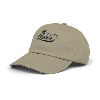 Distressed Queen Cap - Vintage Style Unisex Baseball Hat, Hip Hop Headgear & Streetwear Fashion Accessory