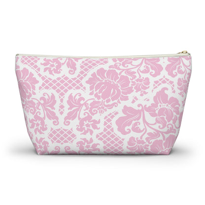 Customizable: Chic Floral Accessory Pouch | Makeup Bag, Organizer, Travel Essentials, Gift for Her, Pink Floral Design