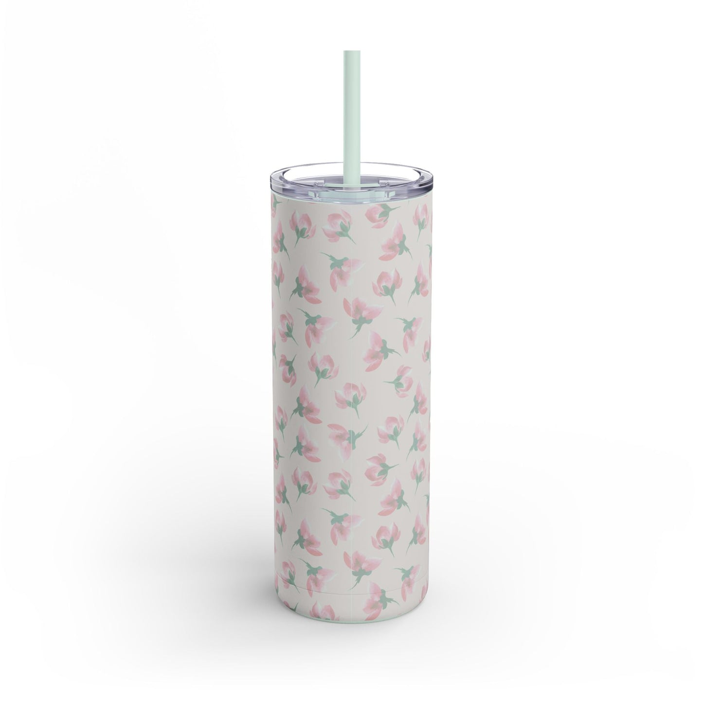 Customizable: Floral Pattern Tumbler, Personalized Gift for Coffee Lovers, Travel Mug for Women, Insulated Drinkware, Trendy Water Bottle