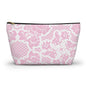 Customizable: Chic Floral Accessory Pouch | Makeup Bag, Organizer, Travel Essentials, Gift for Her, Pink Floral Design