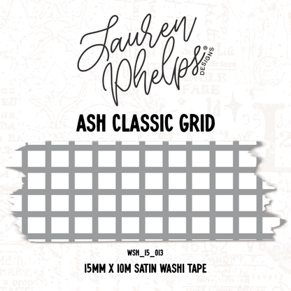 Ash Classic Grid 15mm washi