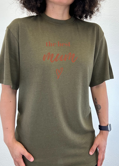 The Best Mum Unisex Bamboo Viscose/Organic Cotton Short Sleeve Graphic T-Shirt