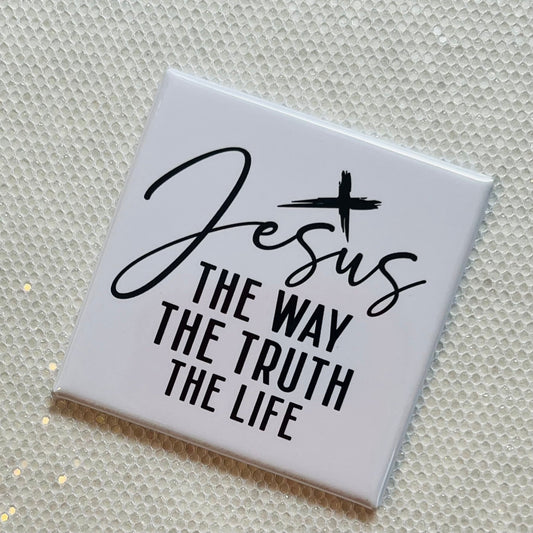 JESUS, THE WAY, THE TRUTH, THE LIFE 2x2" MAGNET