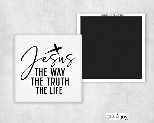 JESUS, THE WAY, THE TRUTH, THE LIFE 2x2" MAGNET