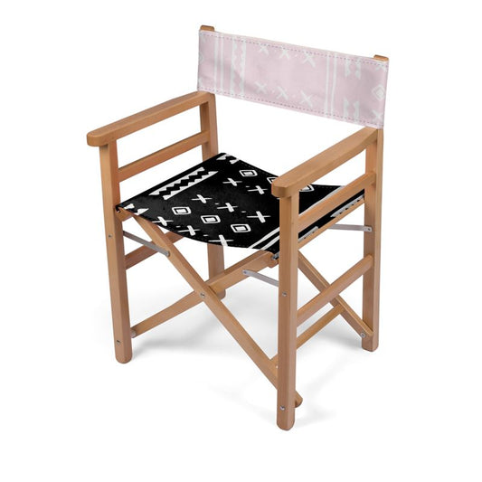 Duality Home, Pink & Black Mudcloth, Outdoor, Director's Chair | Camping Collection | Kitchen + Metal