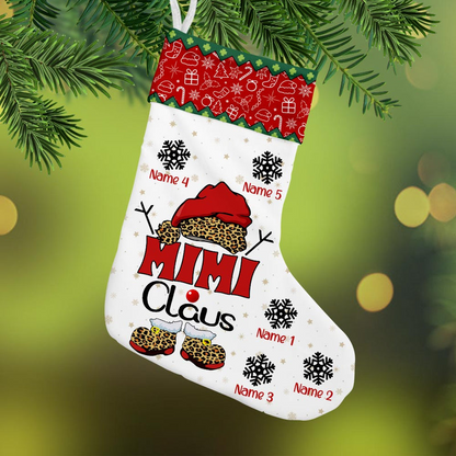 Personalized Christmas Grandma Stocking - Holiday Decor Gift For Grandma, Grandparents, Grandkids
